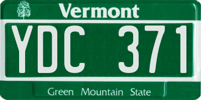 VT license plate YDC371