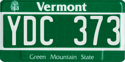 VT license plate YDC373