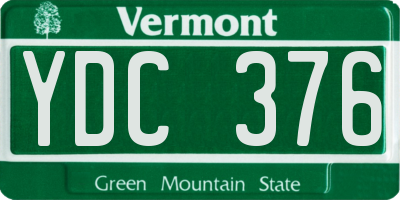 VT license plate YDC376