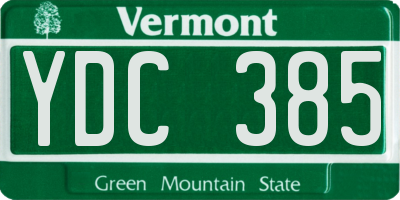 VT license plate YDC385