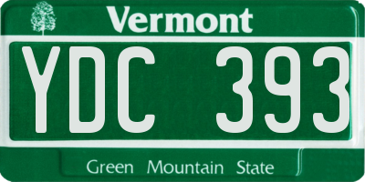 VT license plate YDC393