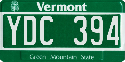 VT license plate YDC394