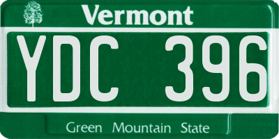 VT license plate YDC396