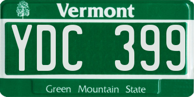 VT license plate YDC399