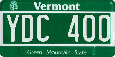 VT license plate YDC400