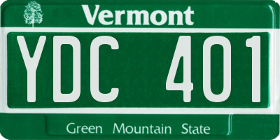 VT license plate YDC401