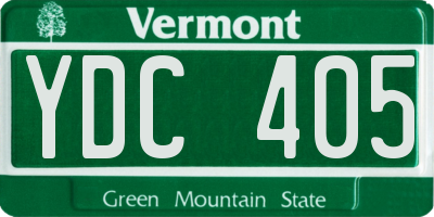 VT license plate YDC405