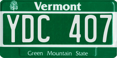 VT license plate YDC407
