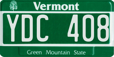 VT license plate YDC408