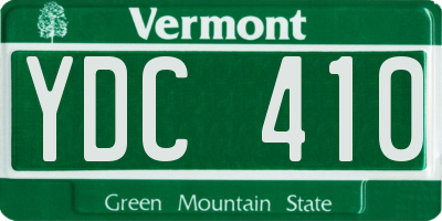 VT license plate YDC410