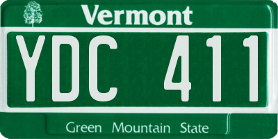 VT license plate YDC411