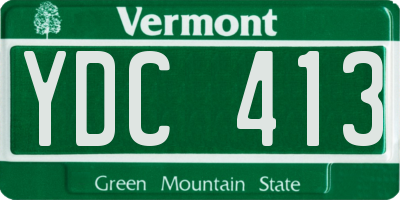 VT license plate YDC413