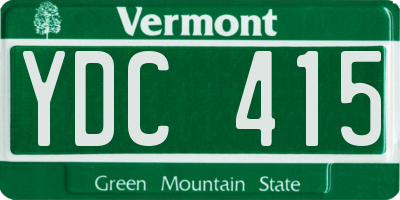 VT license plate YDC415