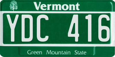 VT license plate YDC416