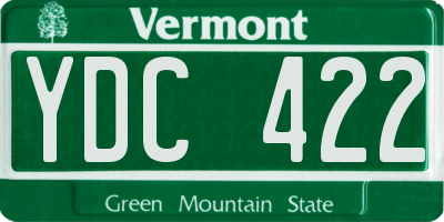 VT license plate YDC422