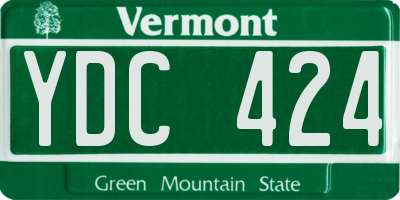 VT license plate YDC424