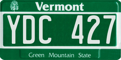 VT license plate YDC427