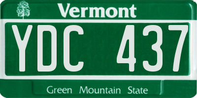VT license plate YDC437