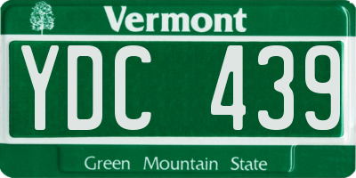 VT license plate YDC439