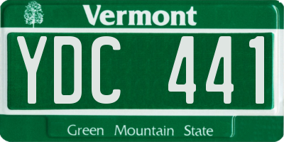 VT license plate YDC441