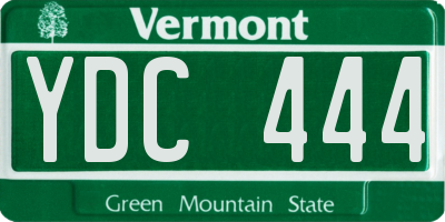VT license plate YDC444