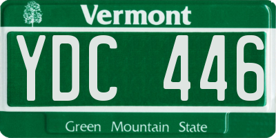 VT license plate YDC446