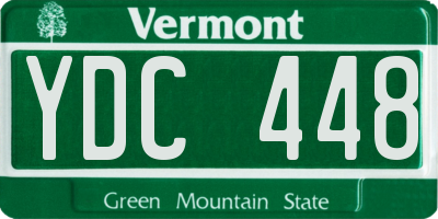 VT license plate YDC448