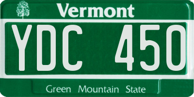VT license plate YDC450