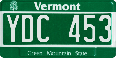 VT license plate YDC453