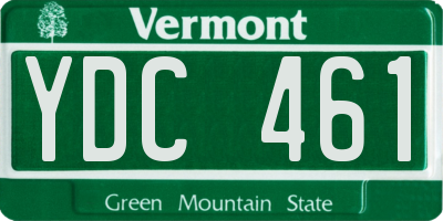 VT license plate YDC461