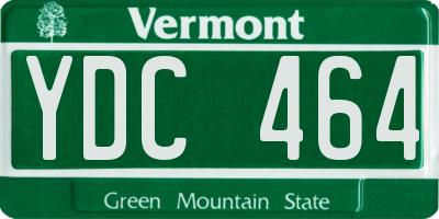 VT license plate YDC464