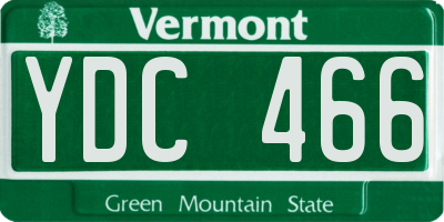 VT license plate YDC466