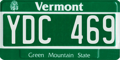 VT license plate YDC469
