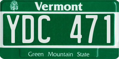 VT license plate YDC471