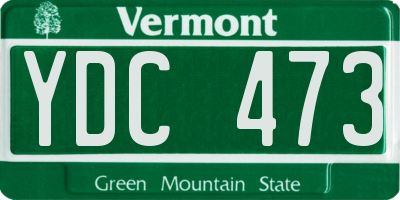 VT license plate YDC473