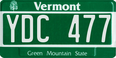 VT license plate YDC477