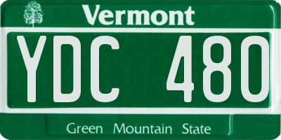 VT license plate YDC480