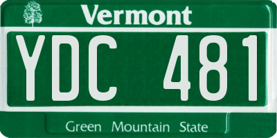VT license plate YDC481