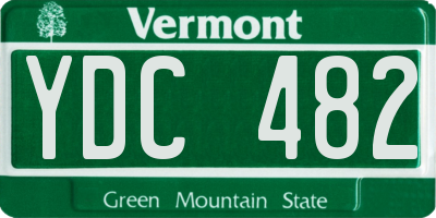 VT license plate YDC482