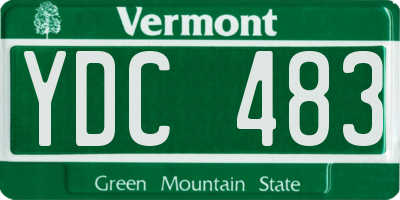 VT license plate YDC483