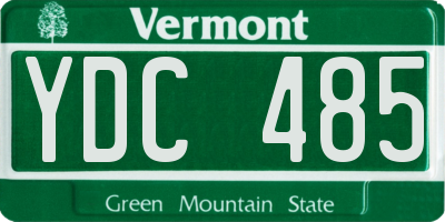 VT license plate YDC485