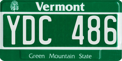 VT license plate YDC486