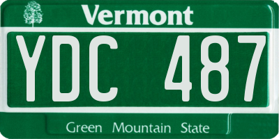 VT license plate YDC487