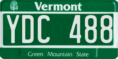 VT license plate YDC488