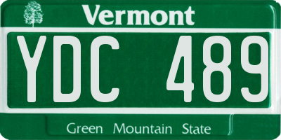 VT license plate YDC489