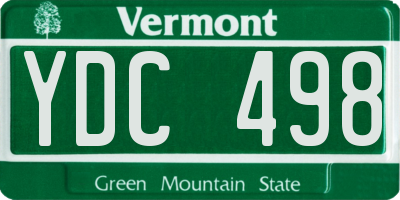 VT license plate YDC498