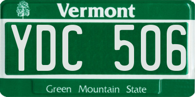 VT license plate YDC506