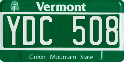 VT license plate YDC508