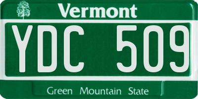 VT license plate YDC509