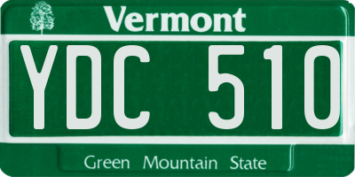 VT license plate YDC510